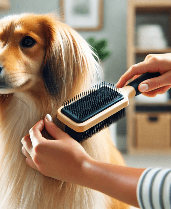 Brosse pour poil long du chien