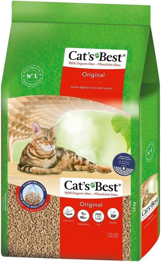 Cat’s Best Original - litière pour chats agglutinante - 40L / 17.2kg