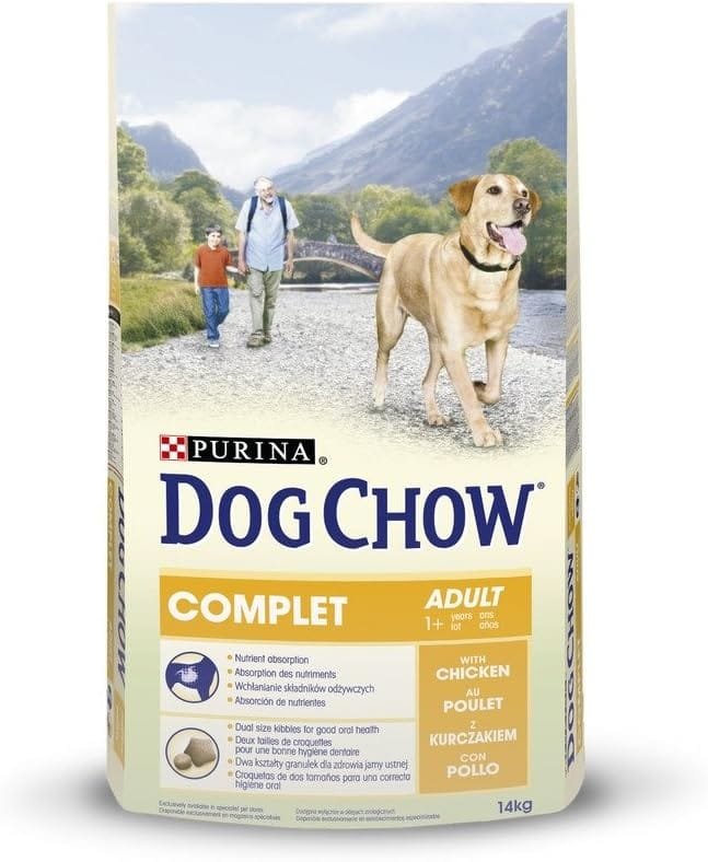 DOG CHOW Chien Complet Croquettes avec du Poulet pour Chien Adulte 14 kg