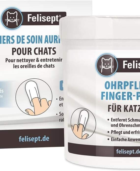 felisept doigtiers de soins dentaires pour chats 50 pcs soins des dents chats pour le nettoyage et le soin des dents du 1 2