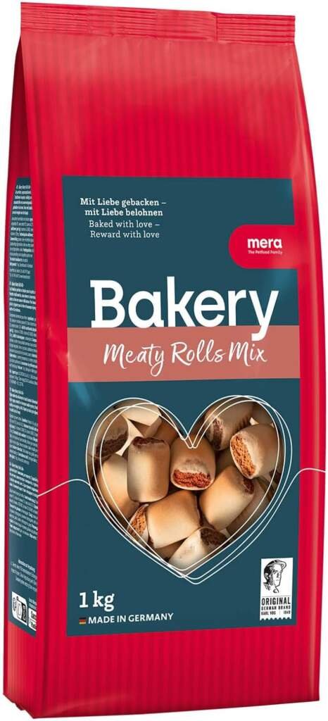 MERA Bakery Gourmet Bites (1kg), friandises pour chiens pour lentraînement ou comme collation, friandises pour chiens à base dingrédients naturels, biscuits pour chiens cuits doucement