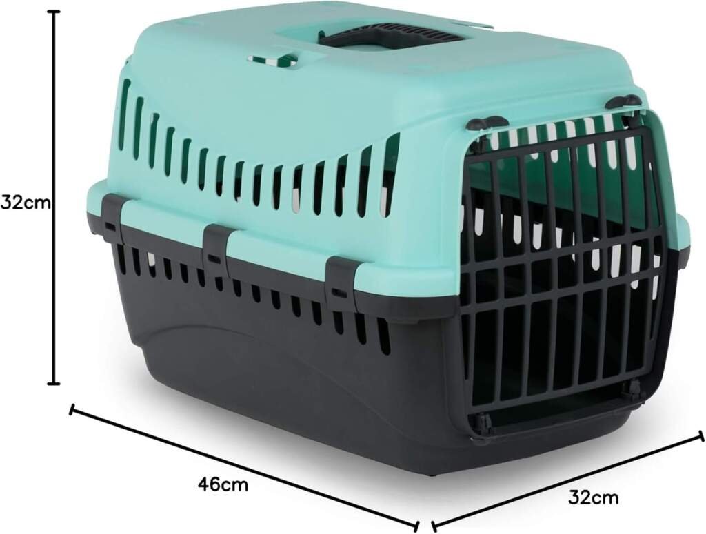 MP Bergamo Panier Transport Gipsy 50 Porte Plastique pour Chat Bleu Turquoise 7 kg