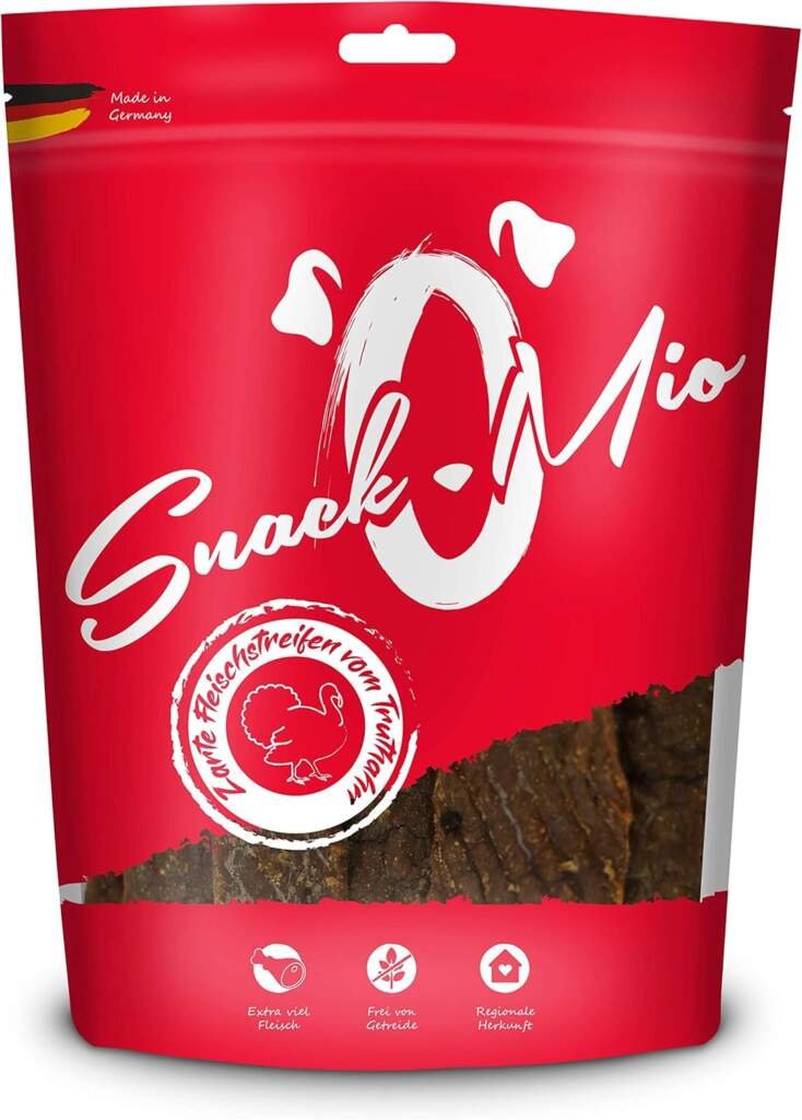 SNACKOMIO - Friandise pour chien de qualité supérieure - lamelles de filet de magret de canard juteux, sans céréales, 1 paquet (1 x 500g)