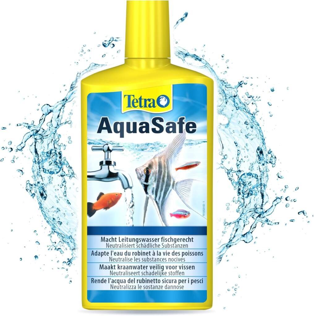 TETRA AquaSafe - Conditionneur dEau Naturel pour Poissons tropicaux -Agit en 5 mn - Eau Douce et Eau de Mer - Anti-Stress - 500 ml