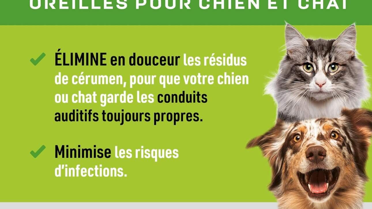 vetocanis nettoyant oreilles chien et chat 60ml hygiene du chien et du chat toutes tailles et tous ages lotion pour orei 1