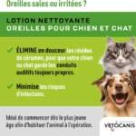 vetocanis nettoyant oreilles chien et chat 60ml hygiene du chien et du chat toutes tailles et tous ages lotion pour orei 1