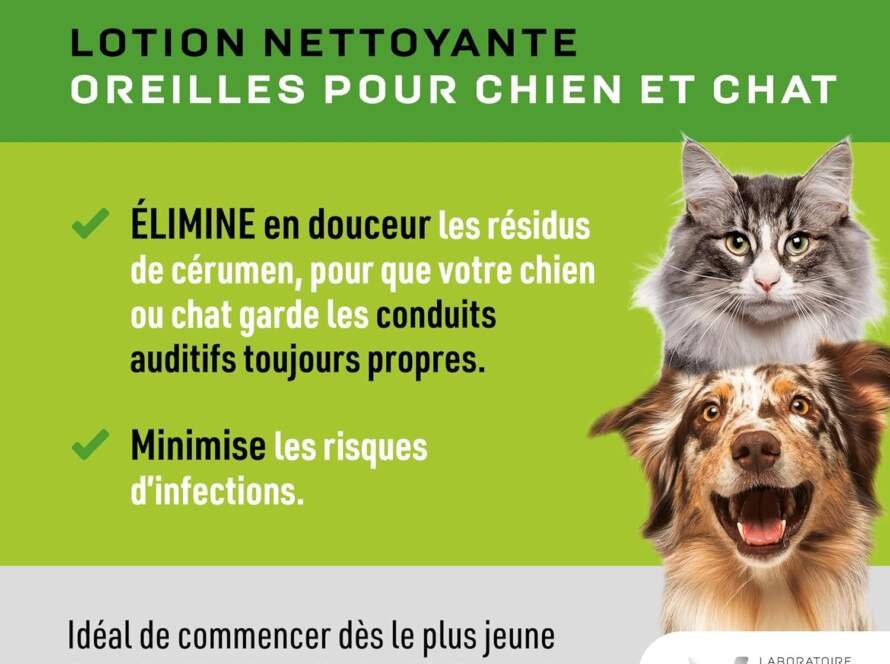 vetocanis nettoyant oreilles chien et chat 60ml hygiene du chien et du chat toutes tailles et tous ages lotion pour orei 1