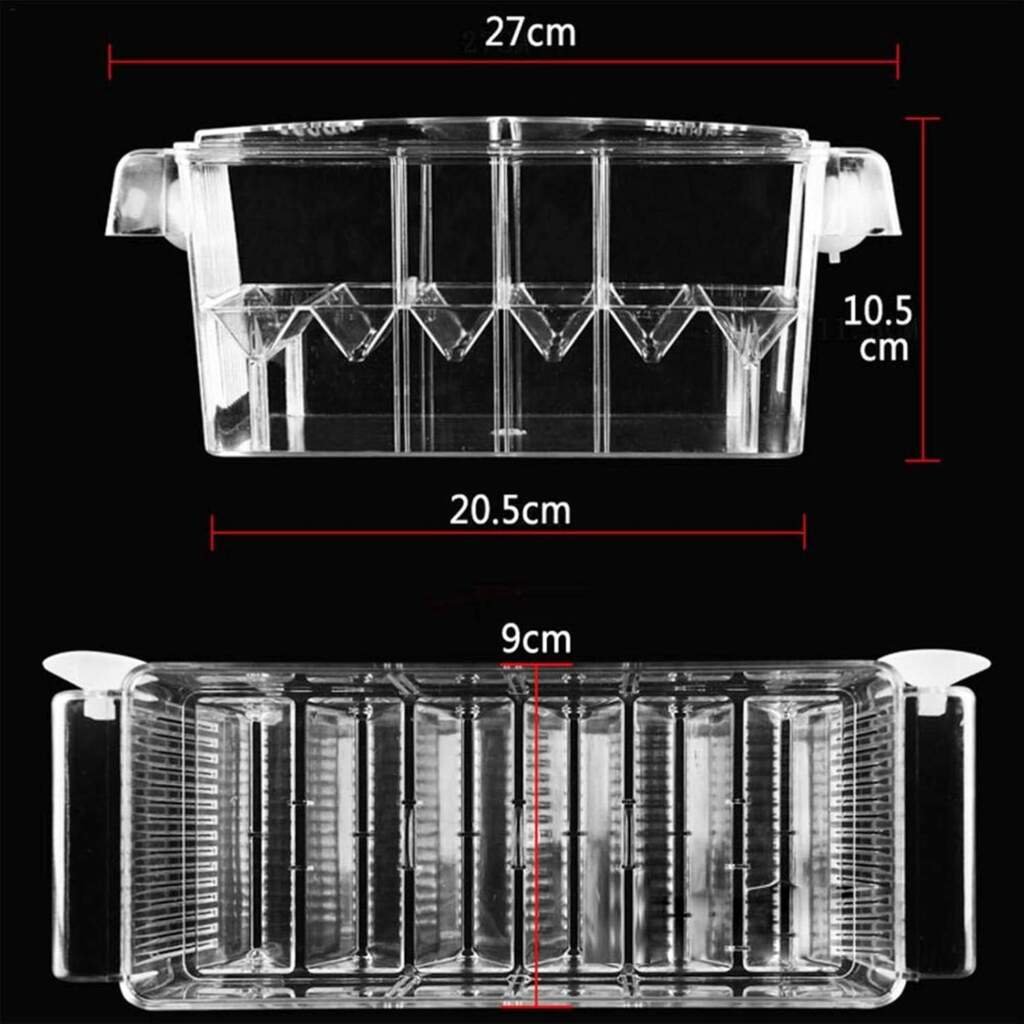 CSPone Aquarium Boîte Couveuse Double Couche Transparent pour Isoler Protéger Petits Poissons Crevettes Guppy