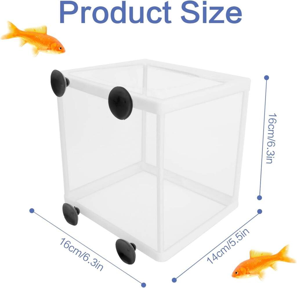 Filet Délevage Aquarium 2 Pcs Boîte Délevage de Poissons Aquarium Boîte dIsolation de lÉcloserie Incubateur de Poissons Daquarium Filet de Séparation de Poisson de Bébé avec 8 Pcs Ventouses