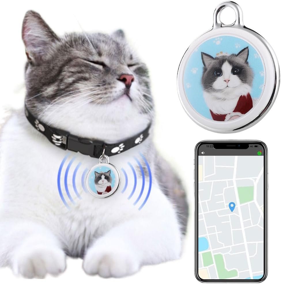 Fiorky Traqueur GPS pour chats et chiens, suivi de localisation en temps réel, collier GPS étanche pour petits chats et chiens