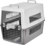 iris ohyama caisse cage box de transport pour chien chat 2 portes clips et loquet de securite plastiquepp sans bpa l46 x 3