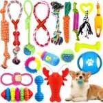 joyboy jouets pour chien18 pieces jouet chien cordedurables indestructible jouet a macher corde de dentition pour petit