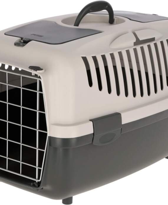 kerbl chien box de transport gulliver 55x36x35 cm gris