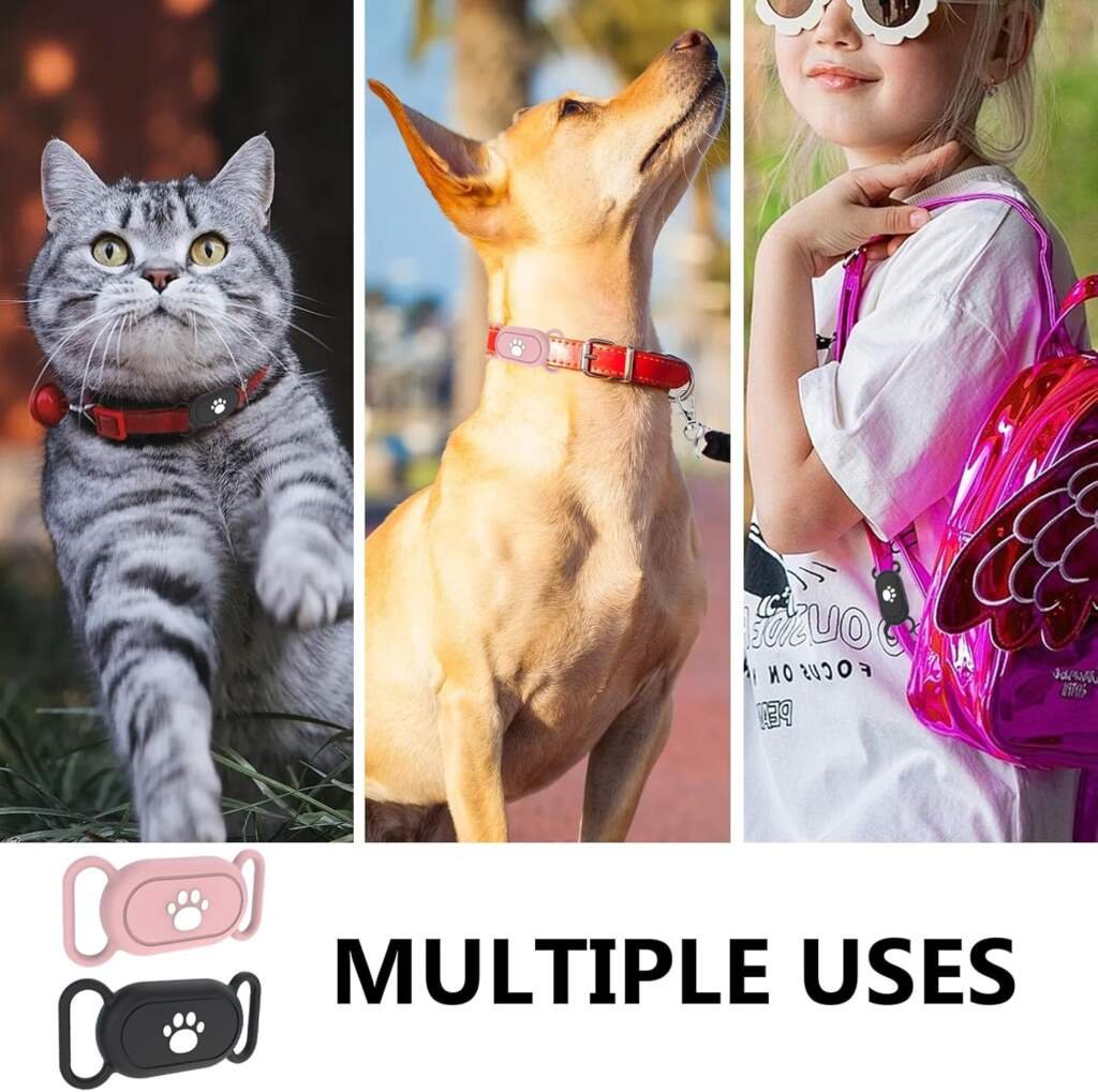 Lot de 2 colliers de traceur GPS pour chat compatibles avec Samsung Galaxy Smarttag 2, GPS Smarttag 2, coque en silicone, anti-rayures, étanche, pour enfants, chiens, chats