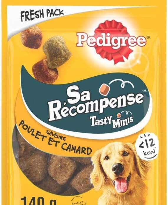 pedigree sa recompense bouchees moelleuses pour chien friandises au poulet 6 sachets de 130g