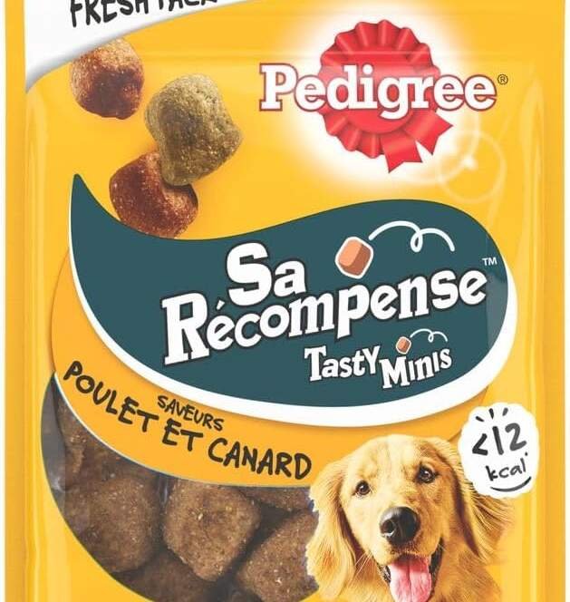 pedigree sa recompense bouchees moelleuses pour chien friandises au poulet 6 sachets de 130g