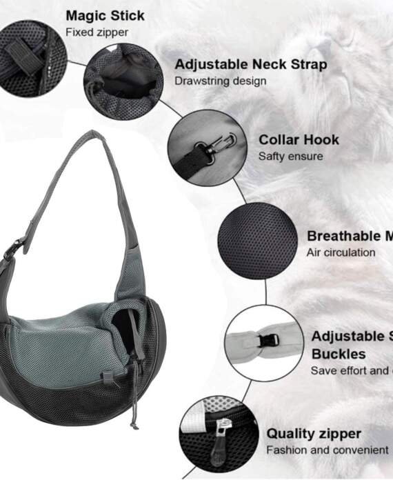 sac de transport chien sac a bandouliere pour chat chiot reglable sac de voyage pour petits animaux sac a main chien ave 1