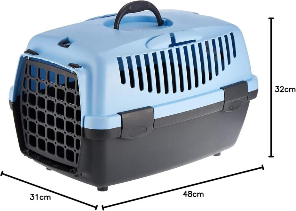 Trixie - Cage Transport Chien/chat - Capri 1 - 32 X 48 Cm - Gris Clair Et Foncé