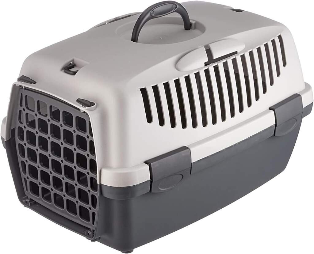 Trixie - Cage Transport Chien/chat - Capri 1 - 32 X 48 Cm - Gris Clair Et Foncé