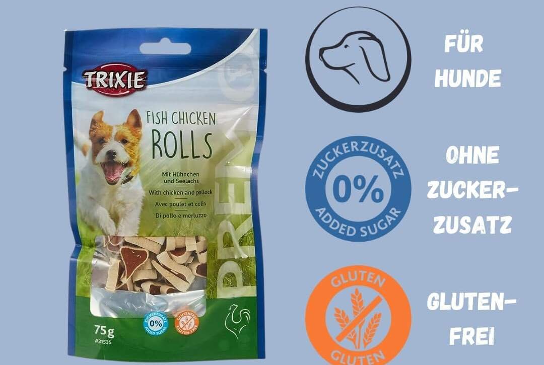 trixie premio rolls friandise pour chien pouletcolin 75 g 2