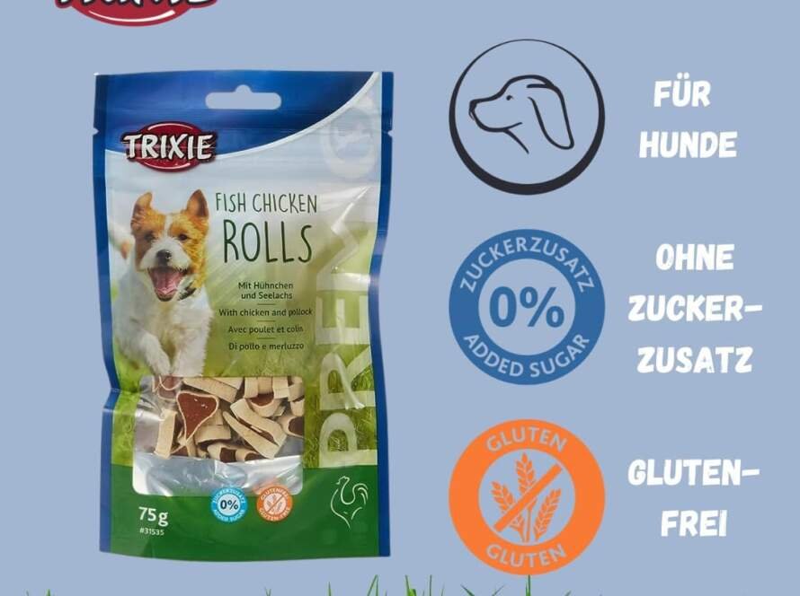 trixie premio rolls friandise pour chien pouletcolin 75 g 2