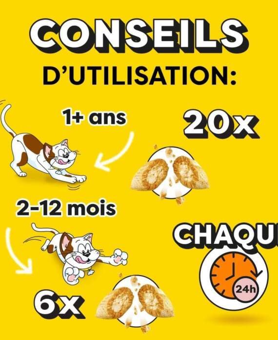 catisfactions friandises pour chat et chaton au delicieux fromage lot de 4 sachets maxi 180g croquantes a lexterieur ten 2