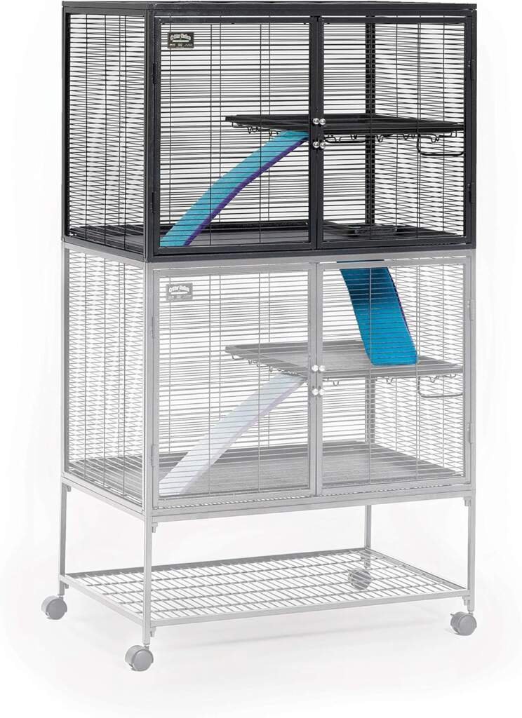 MidWest Homes for Pets Modèle 161 Cage pour petits animaux Deluxe Critter Nation, dimensions montée 91,44 x 60,96 x 62,23 cm (L x l x H), gris quartz