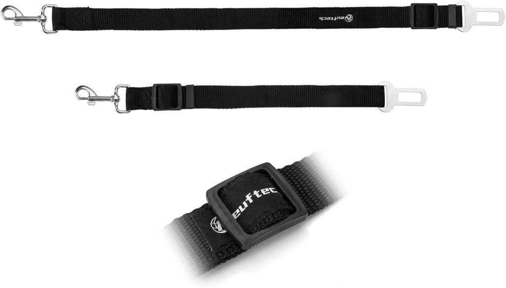 Neuftech Laisse Ceinture de Sécurité pour Chien / Chat / Animaux de Compagnie pour les sièges de voiture- Noir