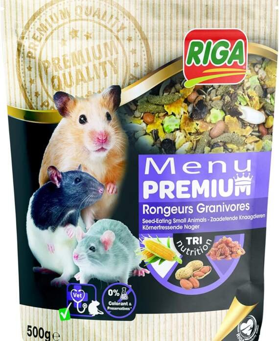 riga menu premium pour rongeurs granivores melange de graines cereales legumes fruits et noix concept tri nutrition rich