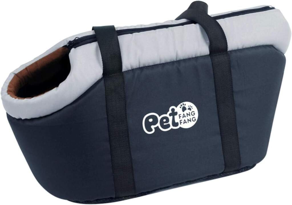 Sac de Transport pour Animal de Compagnie - Sac de Transport pour Chat - Mains Libres - Sac à Main Pliable pour Animal Domestique - Sac de Transport en Maille Respirante (Noir, S)