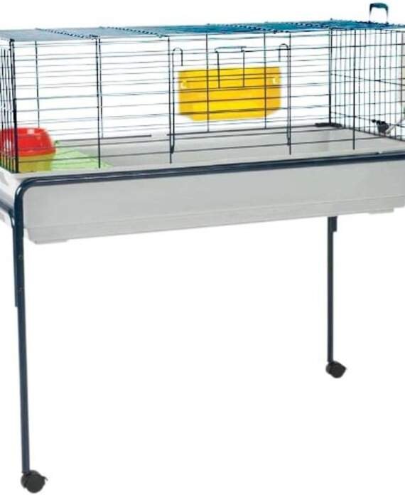 savic stand nero 3 cage pour petits animaux bleu marine