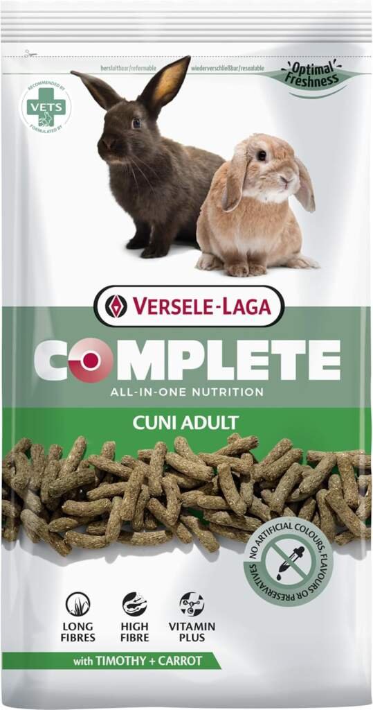 VERSELE-LAGA - Complete Cuni Adult - Extrudés Tout-en-Un Riches en Fibres pour Lapins (Nains) - 3 kg