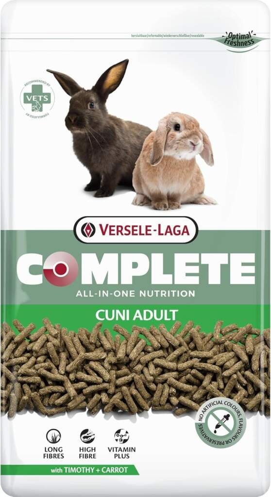 VERSELE-LAGA - Complete Cuni Adult - Extrudés Tout-en-Un Riches en Fibres pour Lapins (Nains) - 3 kg