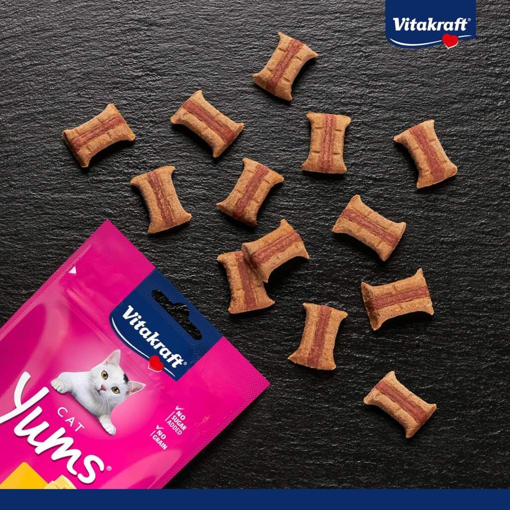 Vitakraft Cat Yums - Friandise moelleuse pour chat riches en viandes et au fromage - Recette sans céréales ni sucre ajouté (1 x 40g)